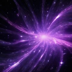 an abstract purple background with stars in the middle and light streaks on top of it