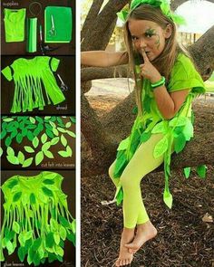 Work Diy, Up Costumes, Fantasias Halloween, Fairy Costume, Costume Makeup, Diy Halloween Costumes, Green Tshirt, On The Ground