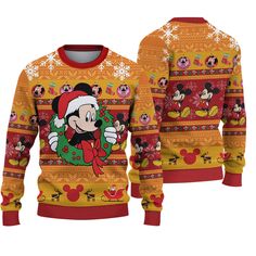 Disney Ugly Christmas Sweater, Mickey Mouse Gifts, 3d Sweater, Ugly Xmas Sweater, Woolen Sweaters, Mickey Christmas, Disney Mouse, Mickey Mouse Christmas, Ugly Christmas Sweater Funny