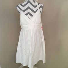 ***Check Back Often, Cleaning Out Closet. Tons Of Things New With Tags. I Use To Be A Shopaholic But Now Downsizing And Trying To Get Out Of Major Debt *** Dress Is New With Tags. Tag Say $64.00. Dress Ties Around The Neck. Has Elastic Back. 100% Cotton. Pink And Red Dress, Pom Pom Dress, Elle Dress, Floral Ruffle Dress, Cleaning Out Closet, White Sundress, Strapless Floral Dress, White Floral Dress, Black White Dress