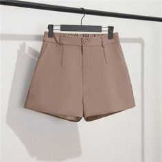 Color: Khaki, Size: XXL Korean Fashion Office, Khaki Boots, Khaki Suit, Shorts Female, Estilo Hipster, Style Wide Leg Pants, Split Pants, Korean Fashion Summer, Womens Summer Shorts