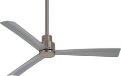 a ceiling fan with three blades on it