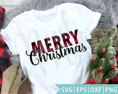 merry christmas svg files for cricut, silhouettes and t - shirts