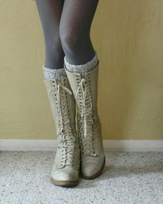 #robeccasteam #monsterhigh Boots With Tights, Granny Boots, Mode Shoes, Dr Shoes, Madden Boots, Knee High Socks, Pretty Shoes, Dream Shoes, Nubuck Leather