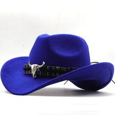 wickedafstore Blue Texas Cancún Cowboy Hat Fedora Hat Style, Mens Fedora Hat, Cowboy Hat Styles, Wool Fedora Hat, Womens Fedora, Types Of Hats, Felt Cowboy Hats, Western Cowboy Hats, Wide Brim Fedora