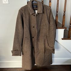 Abercrombie & Fitch Mac Coat Houndstooth Colorway Size Xl Nwt Mac Coat, Pea Coats, Abercrombie Fitch, Mens Jackets, Mac, Jackets & Coats, Man Shop, Color