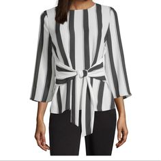 Small New Shomiz Blouses Fashion 2022, Spring Workwear Black And White Tops, Black And White Tops For Workwear In Spring, Black And White Tops For Spring Workwear, Black And White Tops For Work In Spring, Chic Striped Formal Tops, Chic Formal Striped Tops, Chic Black And White Spring Blouse, Neon Pink Tops