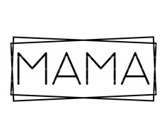 the word mam written in black and white ink on a white background with a rectangle