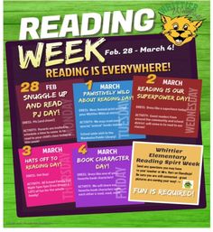 the reading week poster for march