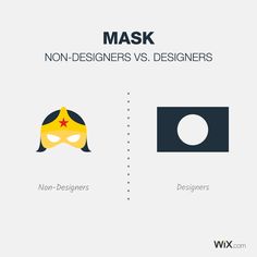 the differences between non - designer's and designers info graphic by wix