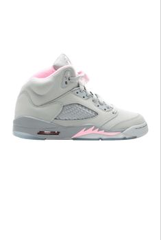 Pink And Grey Jordans, White Nike Shoes, Nike Fashion Shoes, Kicks Shoes