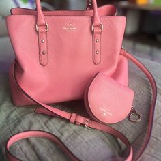 This Bag Is A Few Years Old But Is In Almost Excellent Condition And Still Has The Original Price Tags. It Has A Detachable Strap. It Has A Matching Coin Purse. Kate Spade Pink Bag With Top Carry Handle, Pink Feminine Bag With Top Carry Handle, Kate Spade Pink Shoulder Bag For Everyday, Kate Spade Pink Everyday Shoulder Bag, Pink Bag With Detachable Strap For Errands, Feminine Pink Bag For On-the-go, Everyday Pink Kate Spade Shoulder Bag, Feminine Pink Kate Spade Bag, Kate Spade Pink Tote Shoulder Bag