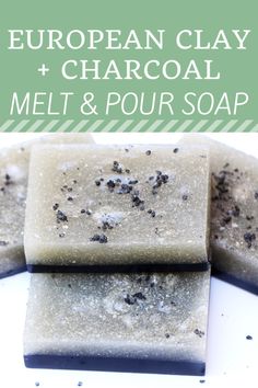 European Clay And Charcoal: A Detoxifying Melt And Pour Soap Tutorial Roller Perfume, Non Toxic Living, Blue Tansy Essential Oil, Soap Scents, Homemade Body Care, Patchouli Soap, Soap Design, Aloe Vera Skin Care, Cypress Essential Oil