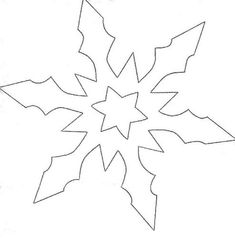 a snowflake is shown in the shape of a star with four pointed petals