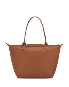 Longchamp Le Pliage Xtra Medium Leather Tote Bag Formal Cognac Bag With Leather Trim, Cognac Shopping Bag With Leather Trim, Cognac Leather Trim Bag For Shopping, Cognac Bags With Leather Trim For Shopping, Longchamp Le Pliage, Leather Tote Bag, Leather Tote, Bags Handbags, Pick Up