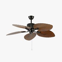 a ceiling fan with three blades on it