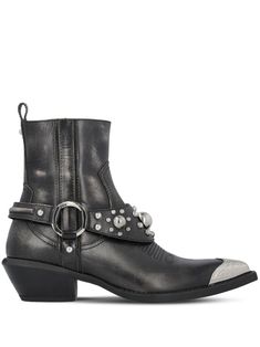 black calf leather stud detailing metal toecap pointed toe side zip fastening branded insole pull-tab at the heel Cuban heel Cuban Heels, Ankle Boots Black, Iconic Bags, Boots Fall, Flat Boots, Ballet Flat Shoes, Pump Sandals, Lady Dior, Pull Tab