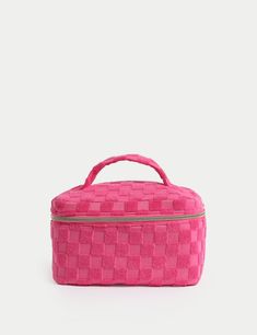 Carry your essentials in vibrant style with this textured toiletry bag. It's made from durable pure cotton with a wipe-clean lining inside. This piece fastens with a gold-toned, wrap-around zip for easy access to your toiletries. March Gifts, Travel Size Toiletries, Vibrant Style, Vanity Bag, Suitcase Traveling, Bra Shop, Toiletry Bags, Baby Clothes Shops, Beauty Accessories