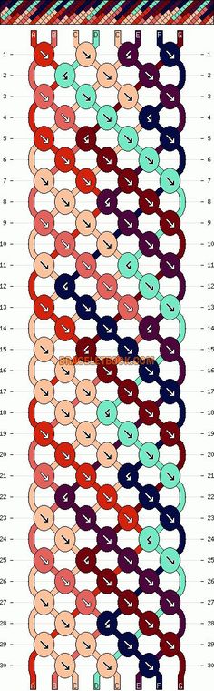 a large number of different colored circles on a white sheet with numbers in the middle