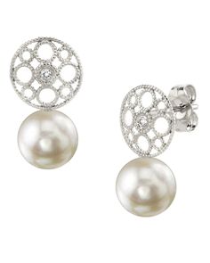 Freshwater Pearl & Diamond Faye Earrings. #pearls  #white #earrings #diamond #jewelry #pearljewelry Timeless Diamond Pearl Earrings, Elegant Round Cut Diamond Earrings, Luxury Round Pearl Drop Earrings, Timeless Round Pearl Earrings With Brilliant Cut, Elegant Round Pearl Earrings For Evening, Timeless Round Brilliant Cut Pearl Earrings, Timeless Brilliant Cut Round Pearl Earrings, Exquisite Pearl Earrings For Evening, Elegant Round Cut Bridal Earrings For Formal Occasions