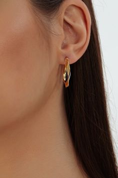 Elevate your everyday style with the timeless elegance of our Gold Hoop Earrings in 14k solid gold. These Solid Gold Hoop Earrings are meticulously crafted for quality and durability, making them your go-to accessory for any occasion. Whether you're dressing up or keeping it casual, these hoop earrings are perfect for adding a touch of luxury to your daily look. ★ ★ ★ These earrings are sold together. They will come in a pretty box and can be given as a present with a special message inside. F E Timeless Gold Plated Hoop Earrings For Anniversary, Elegant 14k Gold Hoop Earrings For Everyday, Elegant 14k Gold Everyday Hoop Earrings, Elegant Everyday 14k Gold Hoop Earrings, Elegant Huggie Hoop Earrings Tarnish Resistant, Elegant Gold Plated Hoop Earrings With Shiny Finish, Polished Finish Gold Plated Hoop Earrings, Formal Gold-plated Hoop Earrings With Ear Wire, Everyday 14k Gold Earrings With Shiny Finish