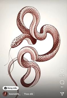 a drawing of a snake on a cell phone