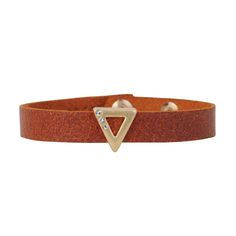 Minimalistic leather strap embellished with a small geometric triangle with three rhinestone decored. A beautiful classic piece that never becomes out of date. Material: LeatherMeasurements: 8" L x 7/16" WClosure: Snap Golden Triangle, Geometric Triangle, Leather Straps, Leather, Black