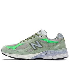 New Balance Teddy Santis x 990v3 Made in USA 'Olive' M990TO3 - KICKS CREW Classic Green New Balance Sneakers, Classic Green Sneakers For Outdoor, Classic Green Outdoor Sneakers, New Balance Teddy Santis, Teddy Santis, Stylish Sneakers, Perfect Pair, New Balance, Made In Usa