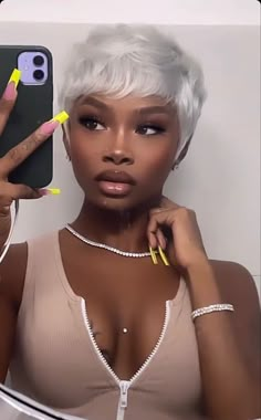 Short Blonde Wigs For Black Women, Side Part Bob Wig, Rihanna Pixie Cut, Straight Frontal Wig, White Pixie Cut, Hair Installation, Straight Pixie Cut, Wig Side Part, 27 Piece Hairstyles