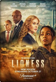 the movie poster for lioness starring actors from left to right, michael and nicole