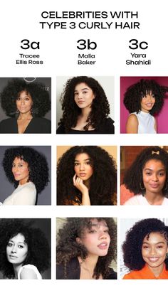 celebrities, celebrities with curly hair, curls, curly hair, 3a, 3a hair, 3b, 3b hair, 3c, 3c hair, type 3 hair, tracee ellis ross, yara shahidi, malia baker #celebrities #curlyhair #traceeellisross #maliabaker #yarashaidi Tracee Ellis Ross Hair, Type 3 Hair, Curly Hair Celebrities, 3c Hair Type, 3a Curly Hair, Malia Baker, 3c Curly Hair, 3a Hair, 3c Natural Hair