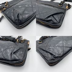 "Please add your phone number on your order to avoid delays. 100% Authentic Authentic LANVIN Vintage Amalia Leather Shoulder Bag - Material: Leather - Hardware: Vintage Gold tone, Silver tone, visible signs of use - Color: Black - Signed: \"LANVIN PARIS MADE IN ITALY\" - Inside: B. Some signs of use - Outside: AB. Gentle signs of use, some scratches on hardware - Size: L35 H24 D5 cm - Shoulder drop: 26 cm - Condition: AB. 7.5/10 - Come with: Nothing Description of Grade N : New S : Unused SA : L Lanvin Vintage, Fendi Vintage, Leather Hardware, Brown Shoulder Bag, Celine Bag, Basket Bag, Mini Tote, Vintage Logo, Beautiful Bags