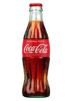 a bottle of coca cola on a white background