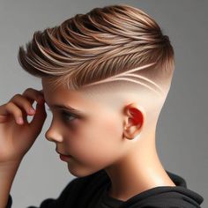 #BoyHairCutsShortFadeLongOnTop #BoyHairCutsCurlyHair #BoyHairCutLongOnTopShortOnSides #BoyHairCutting #BoyHairCutsStraightHairShort #BoyHairCutDesign Hairstyles Lines Men, Simple Hair Designs For Boys, Boys Hair Styles Kids, Boys Haircut Designs Lines, Hairstyle For Boys Kids, Boys Haircut With Lines, Hair Styles For Kids Boys, Fades For Boys, Boys Hair Designs Lines