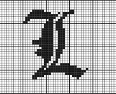 a cross stitch pattern with the silhouette of a person holding an umbrella in black and white