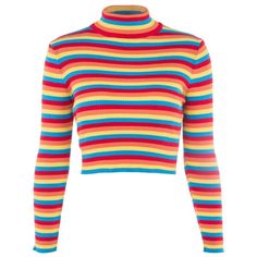 Polyvore Clothes, Png Clothes, Sixth Form, Rainbow Sweater, Grunge Look, Ladies Turtleneck Sweaters, Skirt Maxi, Knitwear Fashion, Striped Turtleneck