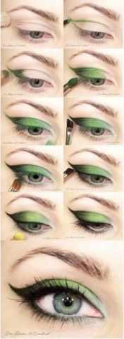 Pretty Make Up Sposa, Witches Night, Witch Makeup, Fairy Hair, Green Eyeshadow, Eye Tutorial, Popular Hairstyles