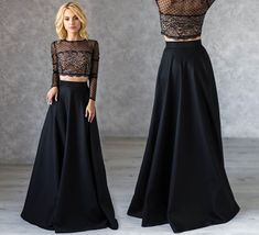 "Long semi-sun skirt  ● Long (47,24 inches / 120 cm) skirt in maxi length  ● Elegant fit: high rise, half sun, flare ● Has deep amazing color ● Made of dense and soft cotton with a slight sheen ● High waist and wide belt emphasize the silhouette expanding to the bottom creates an hourglass effect ● The fabric falls to the bottom in beautiful waves, developing as it moves ● Looks great in tandem with other textures, so the skirt can be safely combined with any kind of top ● Has invisible zipper ● Black Full-length Flowy Skirt, Full-length Pleated Black Skirt, Black Full Length Lined Skirt, Black Full-length Lined Maxi Skirt, Black Fitted Full Length Maxi Skirt, Black Maxi Skirt For Evening, Black Full Length Party Skirt, Black Lined Maxi Skirt, Black Floor-length Lined Maxi Skirt