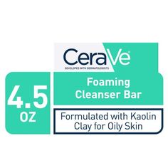 Suitable for normal to oily skin, CeraVe Foaming Cleanser Bar was developed with dermatologists to effectively remove dirt and oil without disrupting the natural skin barrier in order for skin to be left feeling clean, not tight. A cleansing bar can be a source of multiple benefits for the skin but, all cleanser bar options are not created equal, which is why its important to look for one like the CeraVe Foaming Cleanser Bar; it contains key ingredients like ceramides, kaolin clay, hyaluronic ac Cerave Bar Soap, Cerave Toner For Oily Skin, Cerave Products For Oily Skin, Skincare Products Cerave, Cerave Foaming Cleanser, Foaming Facial Cleanser, Foaming Cleanser, Kaolin Clay, Skin Barrier