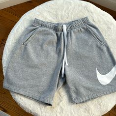 New Without Tags Nike Shorts. Sweat Pant Material. Comfortable Nike Cotton Bottoms, Nike Comfortable Relaxed Fit Bottoms, Nike Cotton Loungewear Bottoms, Nike Cotton Bottoms For Loungewear, Comfortable Nike Cotton Pants, Nike Cotton Bottoms With Elastic Waistband, Nike Lounge Shorts With Pockets, Nike Loungewear Shorts With Pockets, Nike Shorts With Pockets For Loungewear