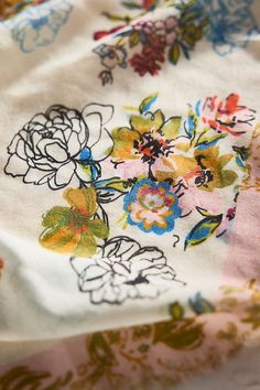 Digitally printed with bright botanicals, this generously sized scarf is made from an ultra-soft blend of cotton and modal. | Blooming Garden Scarf by Terrain in White, Cotton/Modal at Anthropologie Blooming Garden, Flower Scarf, Fall Wear, Creative Living, Hand Poured Candle, Vintage Textiles, Plant Life, Hand Poured, White Cotton