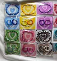 there are many different types of bracelets in the box