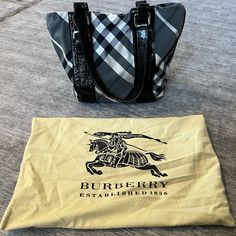 Authentic Vintage Burberry Purse With Original Dust Bag. Kept In Great Condition, Only Used A Few Times. Bundle And Make Me An Offer Burberry Black Purse, Burberry Purse, Bags Vintage, Vintage Burberry, Make Me An Offer, Burberry Bag, Black Gray, Burberry, Black And Grey