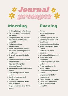 a poster with the words morning and evening in different languages, including an image of flowers