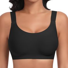 PRICES MAY VARY. W JELLY STRIP BONDING CRAFT - Women's Bralettes with 360° Support adopt the 3D support technology formed by jelly bars.The wireless "W" structure design can fully support your breasts and provides good support while keeping you in shape and comfortable. Full back coverage and wide side panels for smoothing and support to prevent no bulges on the sides or the back. The plus size wireless bra is designed to provide a natural lifting effect SUPER COMFORTABLE & SEAMLESS FIT - Silky Jelly Bars, Wireless Bras, Light Exercise, Support Design, Lounge Lingerie, Full Coverage Bra, Structure Design, Everyday Bra, Wireless Bra