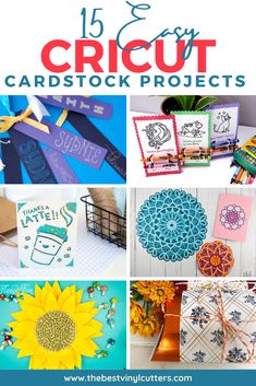 15 Easy Cricut Cardstock Projects Easy Cricut Ideas For Beginners, Cricket Cardstock Projects, Cricket Paper Projects, Circuit Paper Projects, Cardstock Decorations, Diy Cricut Projects Cardstock Papers, Cricut Projects With Cardstock