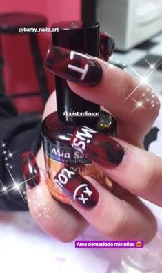 Louis Tomlinson Nails Designs, Louis Tomlinson Nails, Fan Nails, Concert Nails, Louis Core, Stiletto Nails Designs, Nails Designs, Stiletto Nails