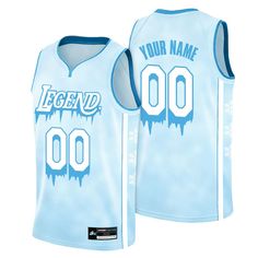 Legend Icy Custom Basketball Jersey Sporty Breathable Shirt For Basketball, Customizable Sporty Jersey For Sports, Customizable Sporty Jersey, Sporty Basketball Jersey With Letter Print, Customizable Sporty Sublimation Design For Sports, Sporty Customizable Sublimation Design For Sports, Custom Print Sporty Jersey For Streetwear, Casual Basketball Jersey With Letter Print, Sporty Gym Jersey With Team Name