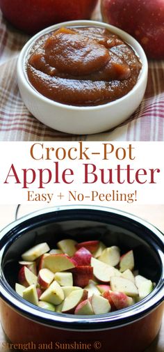 the crock pot apple butter is ready to be cooked