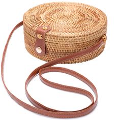 PRICES MAY VARY. Leather Imported THE BEST HANDWOVEN ROUND RATTAN BAG YOU’LL NEED TO BUY!!! You want a Handwoven Round Rattan Bag! You have a strong desire to improve your lifestyle!  HANDWOVEN ROUND RATTAN BAG is a specially designed for people like you, who want to make a change in their life. It will help: ♥ If you are a fashionista, this is the best choice for you. This bag brings nature, unique and chic. ♥ AN UNFORGETTABLE GIFT FOR WOMEN: This is a unique gift handcrafted by Artisans. Wheth Beach Bag Gift, Stile Boho Chic, Butterfly Bags, Straw Beach Bag, Bamboo Bag, Rattan Bag, Straw Bags, Cute Purses, Types Of Bag